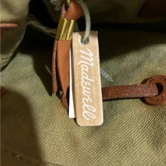 Olive Green Canvas Backpack - Picture 8 of 11